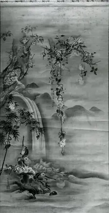 Family of Monkeys, late 17th century. Creator: Kanô Tanshin Morimasa