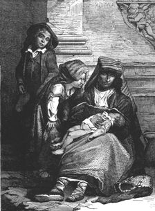 Family of Beggars; Rome and United Italy 1875. Creator: Unknown