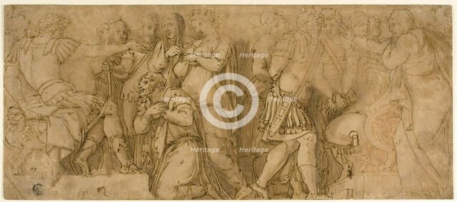 Family of Darius before Alexander; Prisoners before a Senator, n.d. Creator: Unknown.