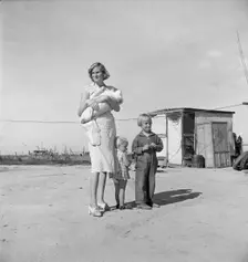 Family of rural rehabilitation client, Tulare County, California, 1938. Creator: Dorothea Lange