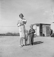 Family of rural rehabilitation client, Tulare County, California, 1938. Creator: Dorothea Lange