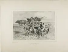 Family of Traveling Hungarian Gypsies, Moldavia, July 19, 1837, 1839. Creator: Auguste Raffet