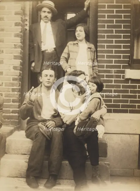 Family on Stoop, about 1926. Creator: John Frank Keith.