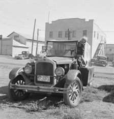Family, one month from South Dakota, now..., Tulelake, Siskiyou County, California, 1939. Creator: Dorothea Lange