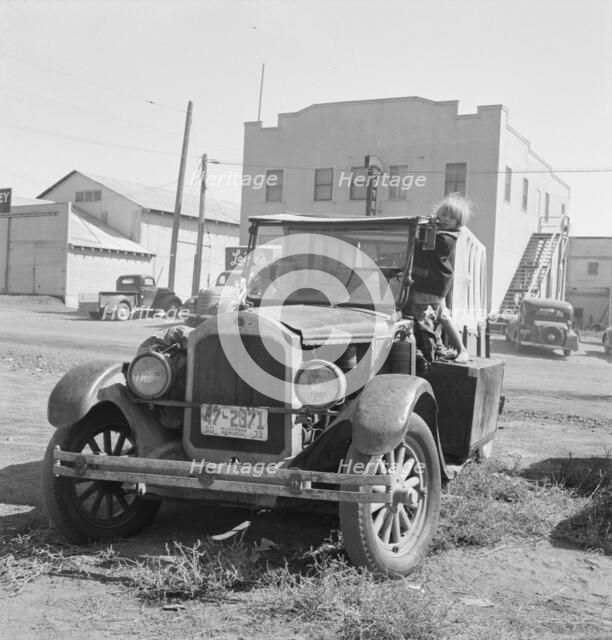 Family, one month from South Dakota, now..., Tulelake, Siskiyou County, California, 1939. Creator: Dorothea Lange.