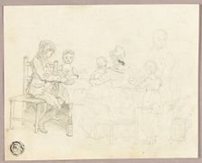 Family at a Table, n.d. Creator: George Morland