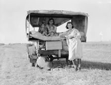 Family between Dallas and Austin, Texas, 1936. Creator: Dorothea Lange