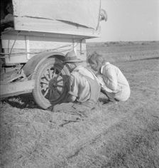 Family between Dallas and Austin, Texas, 1936. Creator: Dorothea Lange