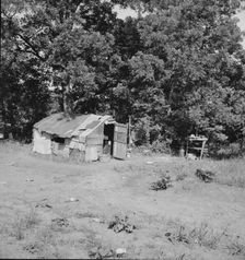Family camped on U.S. Highway 63, Cache County, Oklahoma, 1937. Creator: Dorothea Lange