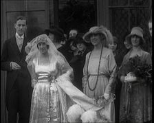 Family Gathering for Photographs at the Wedding of Beatrice Lillie and Sir Robert Peel..., 1920. Creator: British Pathe Ltd