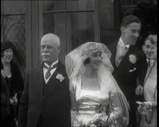 Family Gathering for Photographs at the Wedding of Beatrice Lillie and Sir Robert Peel..., 1920. Creator: British Pathe Ltd