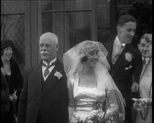 Family Gathering for Photographs at the Wedding of Beatrice Lillie and Sir Robert Peel..., 1920. Creator: British Pathe Ltd