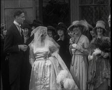 Family Gathering for Photographs at the Wedding of Beatrice Lillie and Sir Robert Peel..., 1920. Creator: British Pathe Ltd