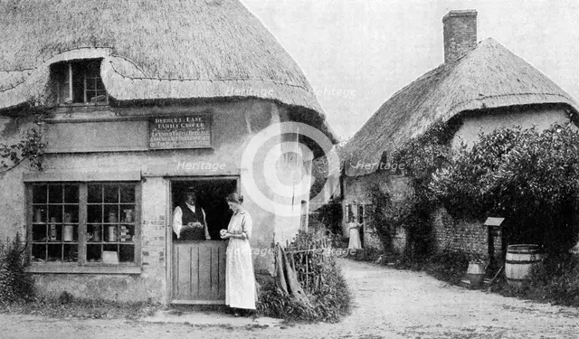Family grocer, corner of Bradford Peverell, Wessex, c1922. Artist: Unknown