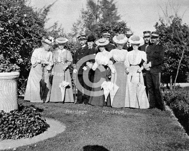 Family group at Athens, 1908.Artist: Queen Alexandra