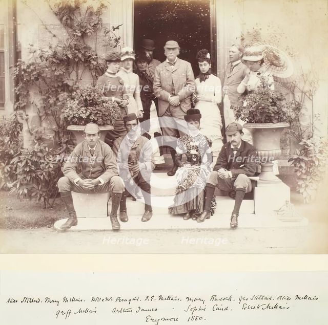 Family Group at Erigmore, from an album compiled by Sir John Everett Millais, 1880. Creator: Unknown.