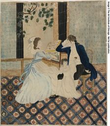 Family Group at Piano, c.1820. Creator: Eunice Pinney