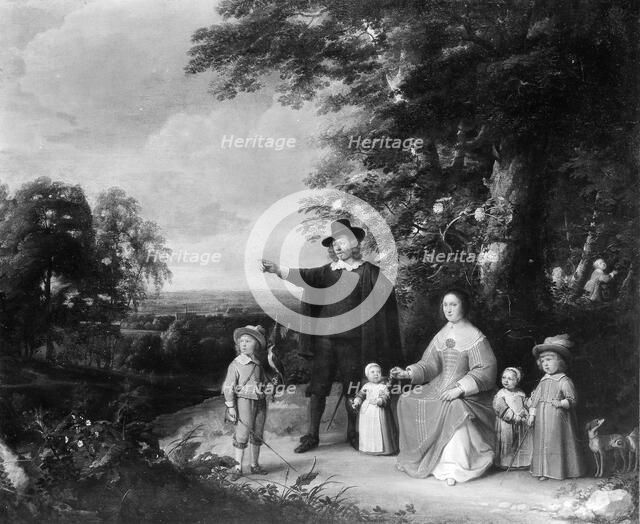 Family Group in a Landscape, ca. 1645. Creator: Jacques d'Arthois.