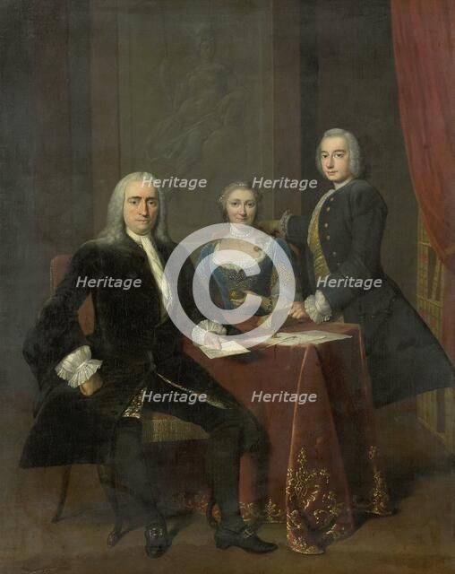 Family Group in an Interior, 1744. Creator: Frans van der Mijn.