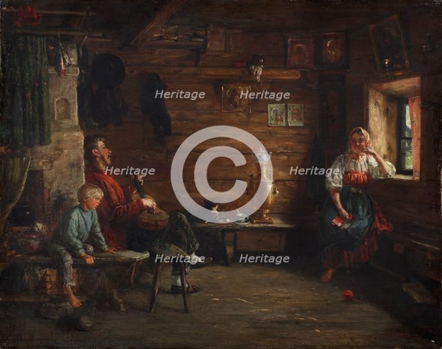 Family Idyll. Artist: Lemoch, Kirill Vikentievich (1841-1910)