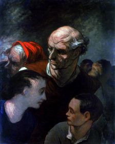 Family in a Barricade during the Paris Commune 1870. Artist: Honoré Daumier