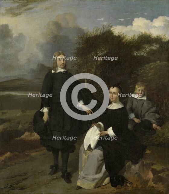 Family in a Landscape, 1650-1660. Creator: Barend Graat.