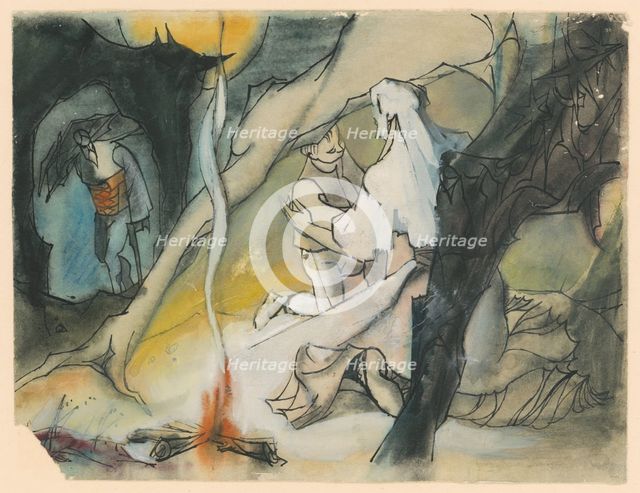Family in the Mountains, 1940-1944. Creator: Ján Novák.