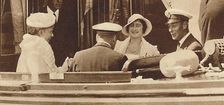 Family Joke - leaving the Royal Yacht Albert and Victoria at Cowes, c1935 (1937) Creator: Unknown