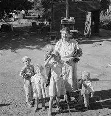 Family living in shacktown community, mostly from Kansas and..., Washington, Yakima Valley, 1939. Creator: Dorothea Lange