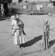 Family living in shacktown community, mostly from Kansas and..., Washington, Yakima Valley, 1939. Creator: Dorothea Lange
