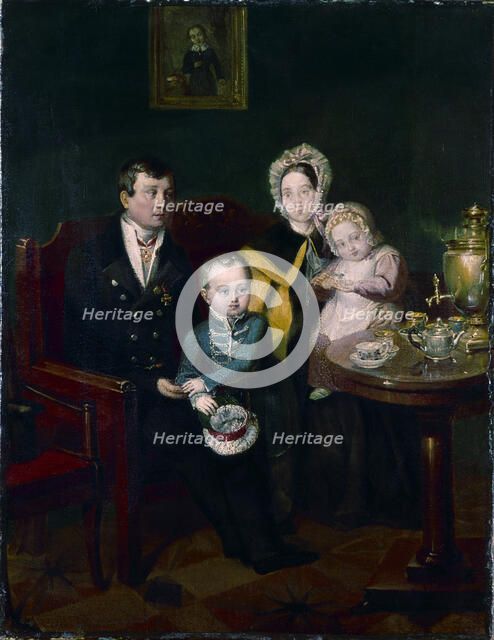 Family portrait, 1837. Artist: Mokritsky, Apollon Nikolayevich (1810-1870)