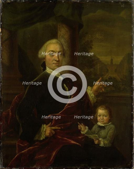 Family Portrait of Jan van de Poll, Banker and Burgomaster of Amsterdam with his young Son Harman, 1 Creator: Jan Maurits Quinkhard.