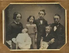 Family Portrait of Luther Sheldon Rood, about 1852. Creator: Unknown