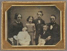Family Portrait of Luther Sheldon Rood, about 1852. Creator: Unknown