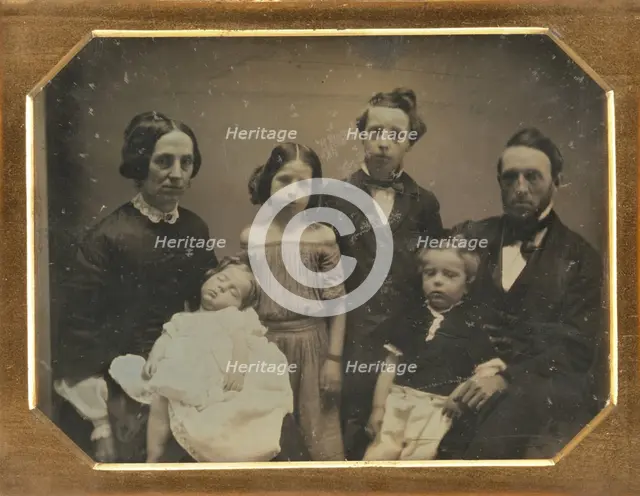 Family Portrait of Luther Sheldon Rood, about 1852. Creator: Unknown.