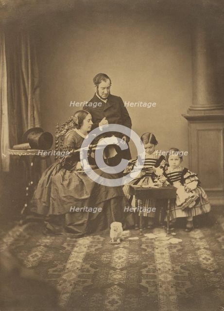 Family Portrait, around 1855-1865. Creator: Andre-Adolphe-Eugene Disderi.