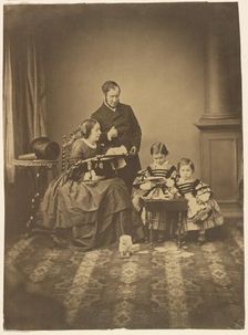Family Portrait, around 1855-1865. Creator: Andre-Adolphe-Eugene Disderi