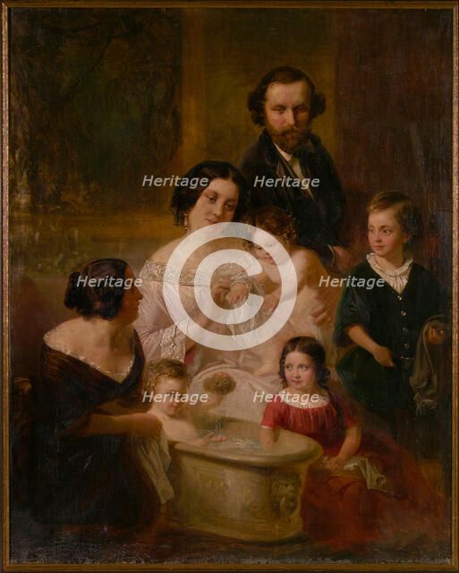 Family portrait. Artist: Wodick, Edmund (1816-1886)