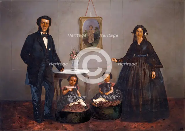[Family Portrait], ca. 1855. Creator: WL Germon.