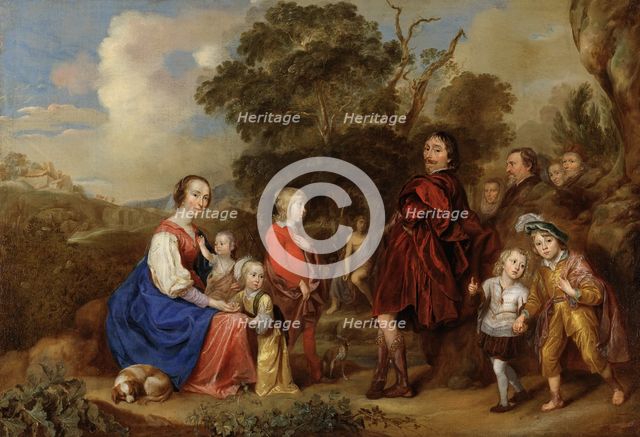 Family Portrait with St. John the Baptist, 1639. Creator: Jan Mytens.