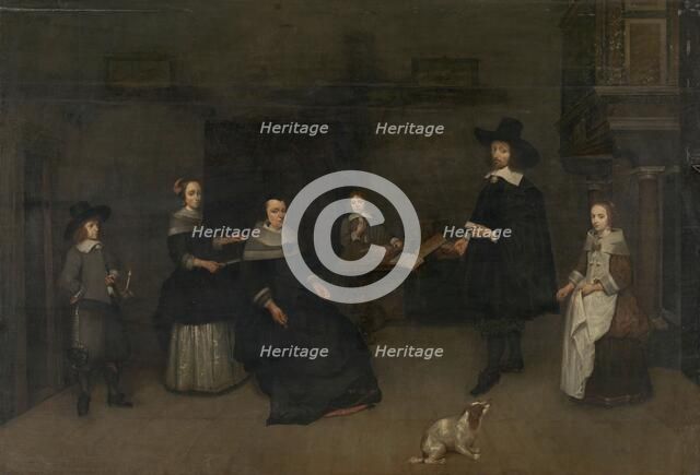 Family scene, 1649-1684. Creator: Gaspar Netscher.