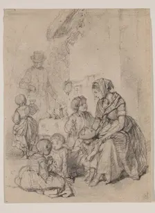 Family Scene, 1838. Creator: Paul Gavarni