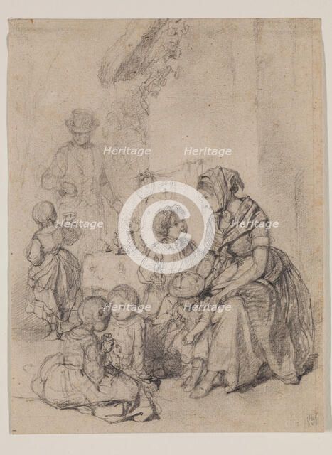 Family Scene, 1838. Creator: Paul Gavarni.