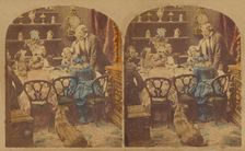 Family scene at table, about 1857. Creator: Joseph John Elliott