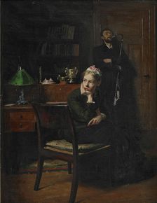 Family Scene in an Interior, 1885. Artist: Ilsted, Peter Vilhelm (1861-1933)