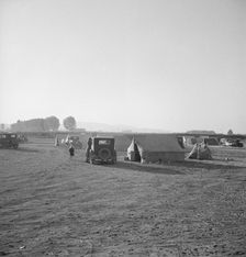 Families camped on flat before season opens..., near Merrill, Klamath County, Oregon, 1939 Creator: Dorothea Lange