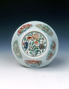 Famille verte bowl imitating Limoges enamel, Qing dynasty, China, 1683-1722. Creator: Unknown