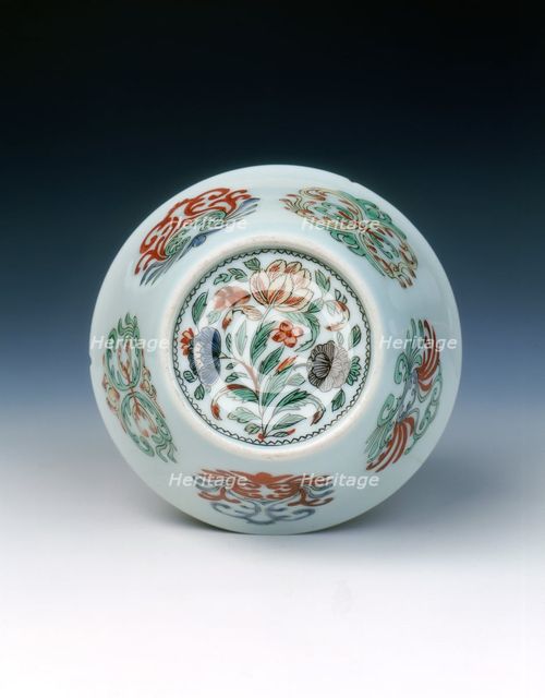Famille verte bowl imitating Limoges enamel, Qing dynasty, China, 1683-1722. Creator: Unknown.