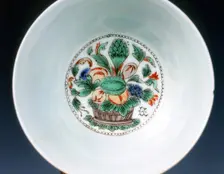 Famille verte bowl imitating Limoges enamel, Qing dynasty, China, 1683-1722. Creator: Unknown
