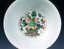 Famille verte bowl imitating Limoges enamel, Qing dynasty, China, 1683-1722. Creator: Unknown
